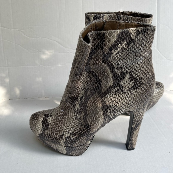Heeled Snake Skin Booties - Picture 3 of 8